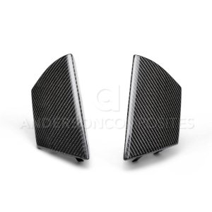 Ford Mustang Front Grilles - Anderson Composites - Carbon Fiber Front Upper Grille Inserts - Carbon Fiber - `15-`20